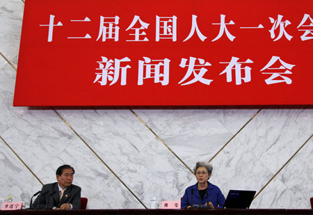 十二屆全國人大一次會議在北京人民大會堂舉行新聞發(fā)布會